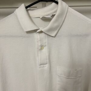 Vintage 90's Windridge Mervyns Men's L Polo Shirt White 65% Polyester 35% Cotton
